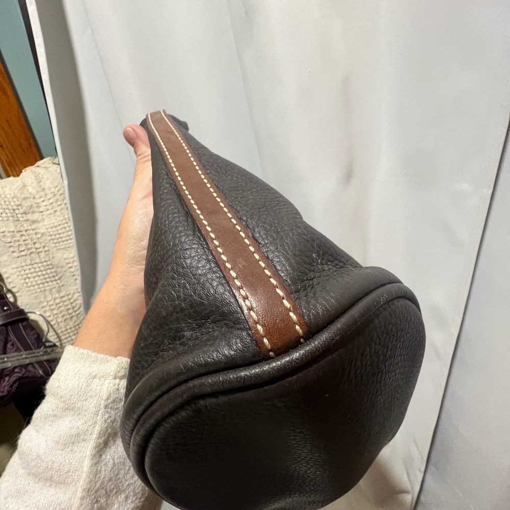 Vintage Dooney & Bourke Dark Brown Leather Hobo Bag - Picture 14 of 14